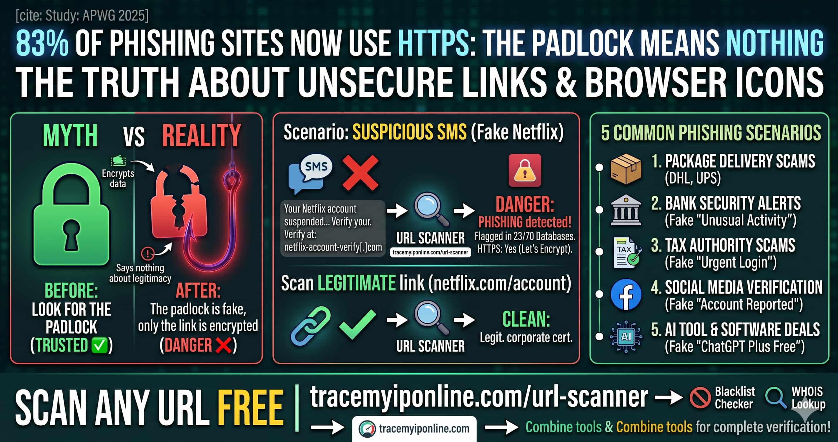 83% of Phishing Sites Use HTTPS — Scan Any Link Free Before Clicking (2026)