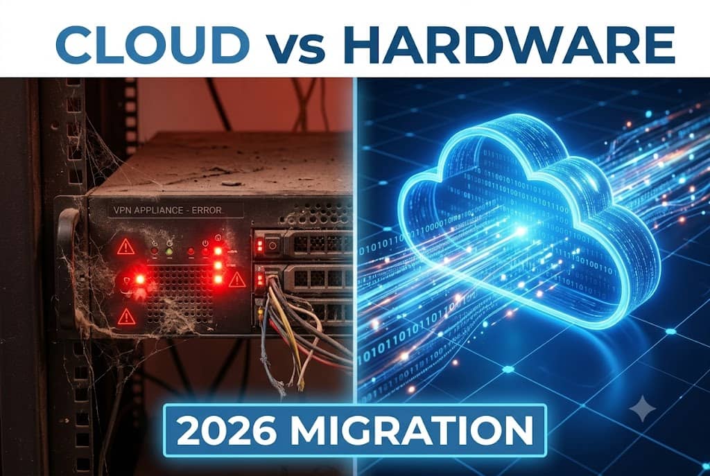 Cloud VPN vs On-Premise Hardware: 2026 B2B Migration Guide