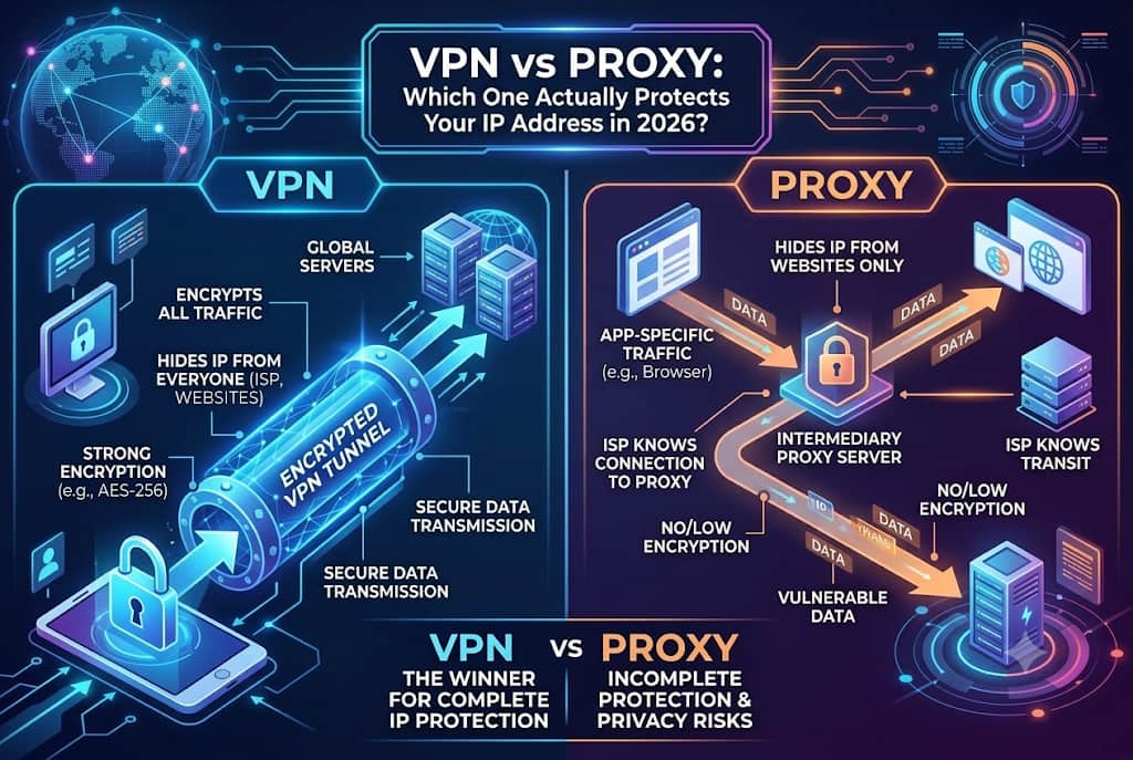 VPN vs Proxy: Which One Actually Protects Your IP Address in 2026?